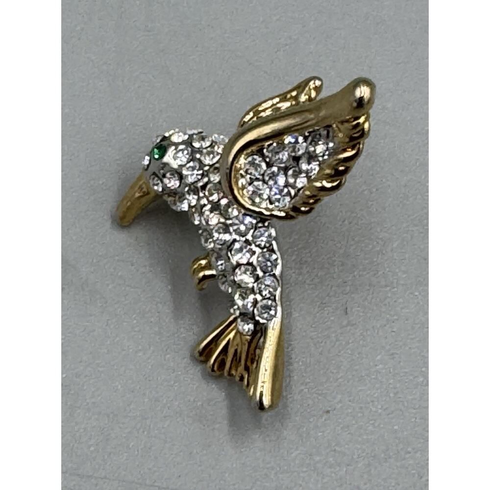 Rhinestone Hummingbird Small Lapel Pin